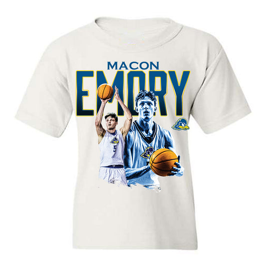 Delaware - NCAA Men's Basketball : Macon Emory - Collage Youth T-Shirt-0