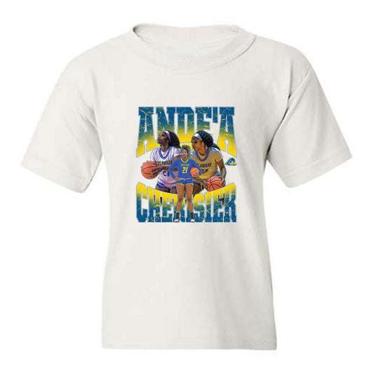 Delaware - NCAA Women's Basketball : Andea Cherisier - Collage Youth T-Shirt-0
