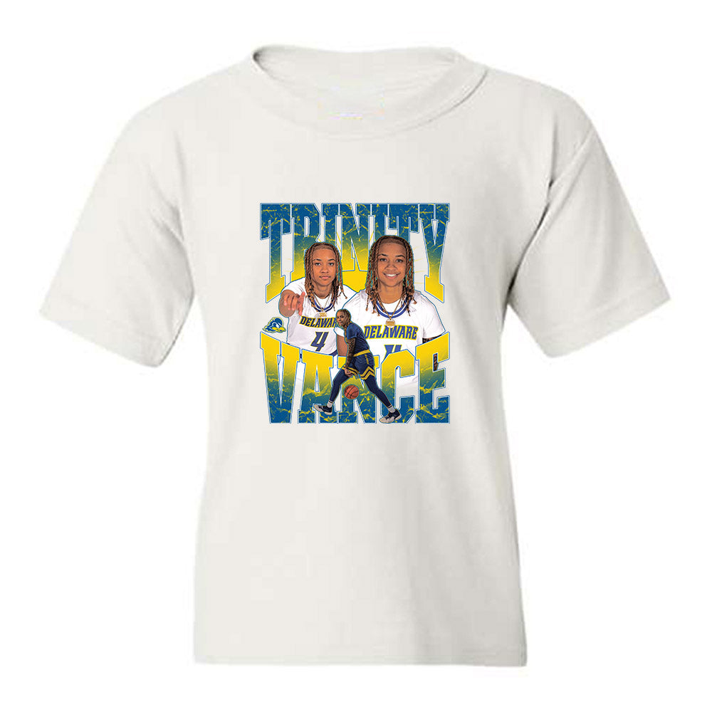 Delaware - NCAA Women's Basketball : Trinity Vance - Collage Youth T-Shirt-0