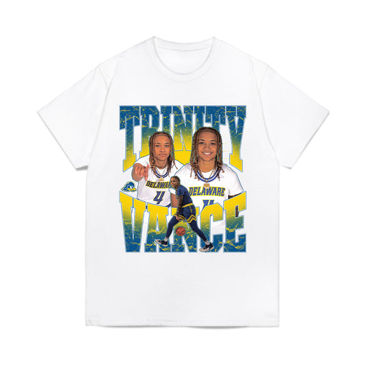 Delaware - NCAA Women's Basketball : Trinity Vance - Collage Comfort Colors T-Shirt-0