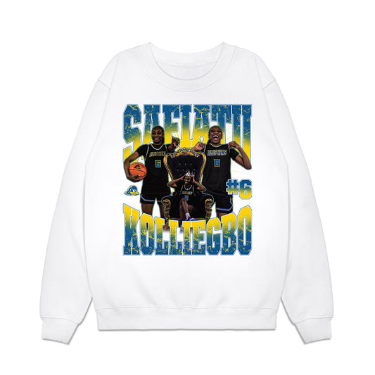 Delaware - NCAA Women's Basketball : Safiatu Kolliegbo - Collage Premium Crewneck Sweatshirt-0
