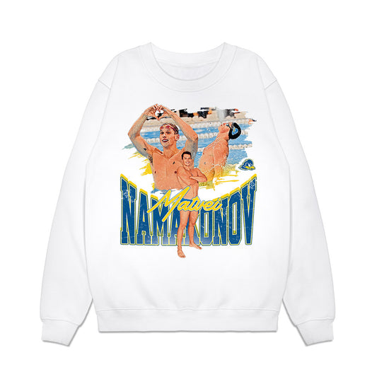 Delaware - NCAA Men's Swimming & Diving : Matvei Namakonov - Collage Premium Crewneck Sweatshirt-0