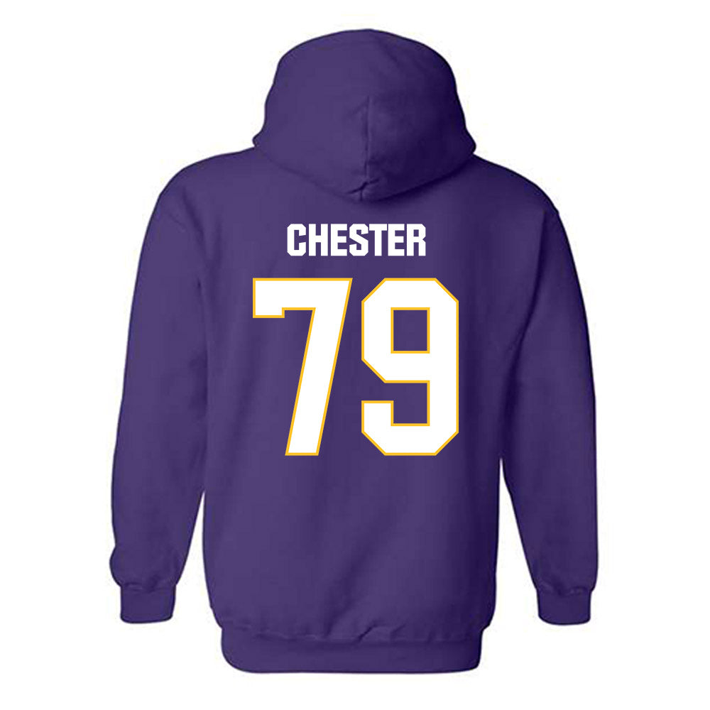 LSU - NCAA Football : DJ Chester - Classic Shersey Hooded Sweatshirt-1