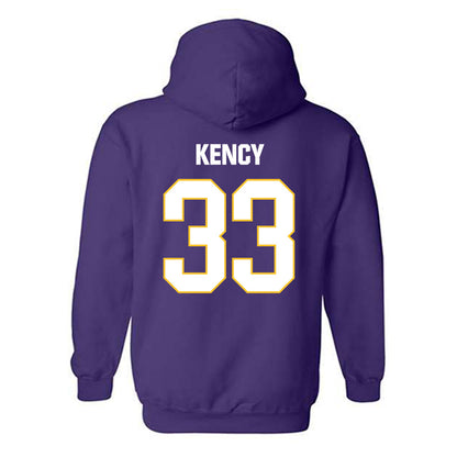 LSU - NCAA Football : David Kency - Classic Shersey Hooded Sweatshirt-1