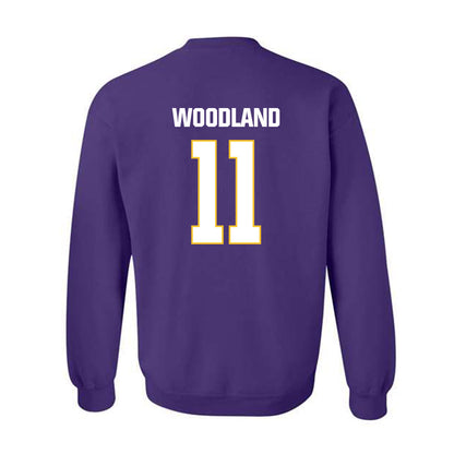 LSU - NCAA Football : PJ Woodland - Classic Shersey Crewneck Sweatshirt-1