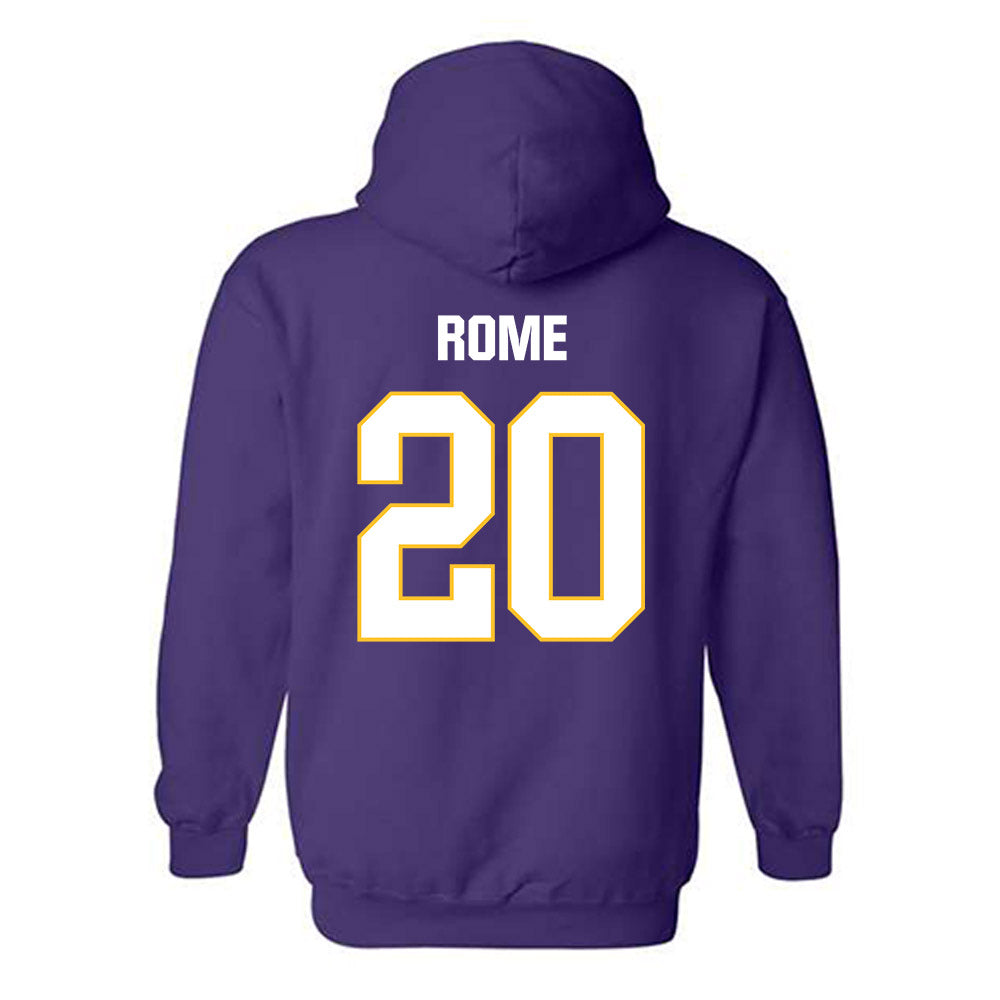 LSU - NCAA Women's Volleyball : Mika Rome - Classic Shersey Hooded Sweatshirt-1