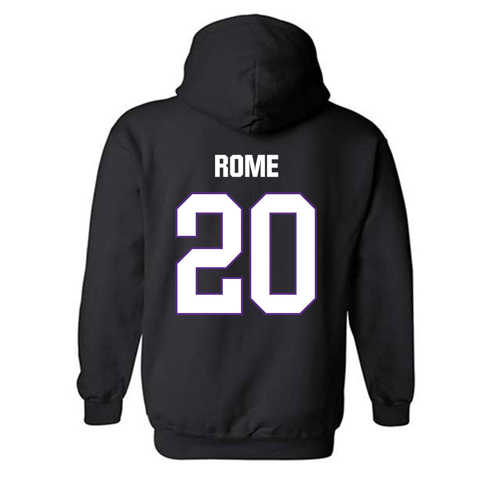 LSU - NCAA Women's Volleyball : Mika Rome - Classic Shersey Hooded Sweatshirt-1