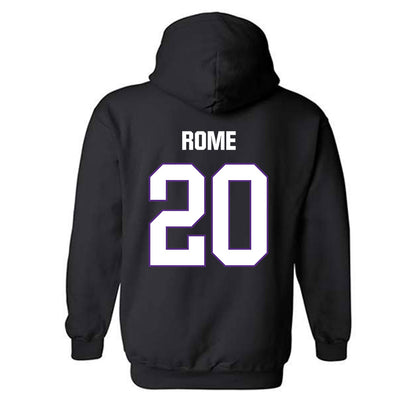 LSU - NCAA Women's Volleyball : Mika Rome - Classic Shersey Hooded Sweatshirt-1