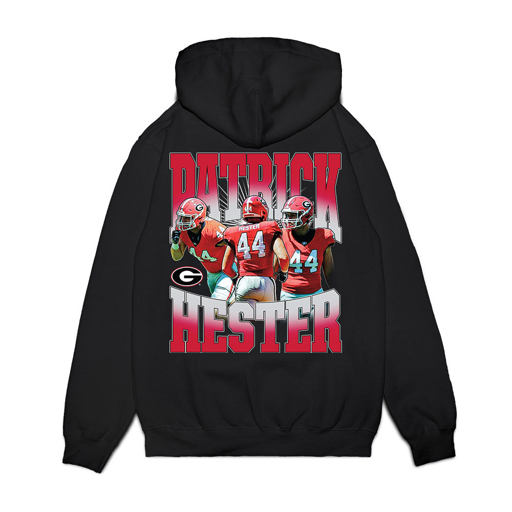 Georgia - NCAA Football : Patrick Hester - Collage Premium Hooded Sweatshirt-1