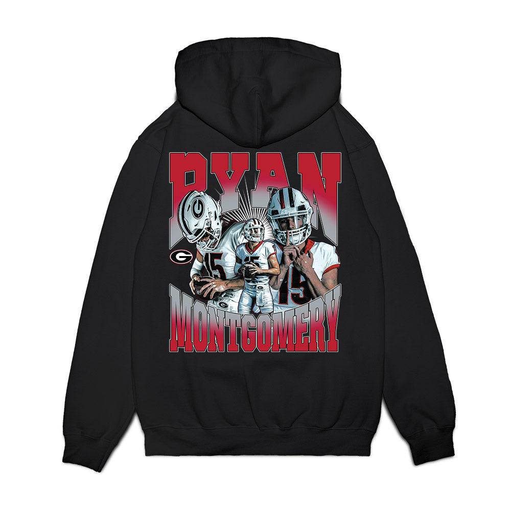 Georgia - NCAA Football : Ryan Montgomery - Collage Premium Hooded Sweatshirt-1