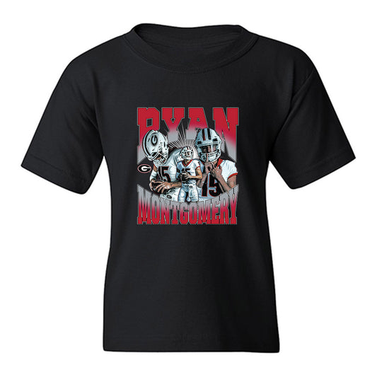 Georgia - NCAA Football : Ryan Montgomery - Collage Youth T-Shirt-0