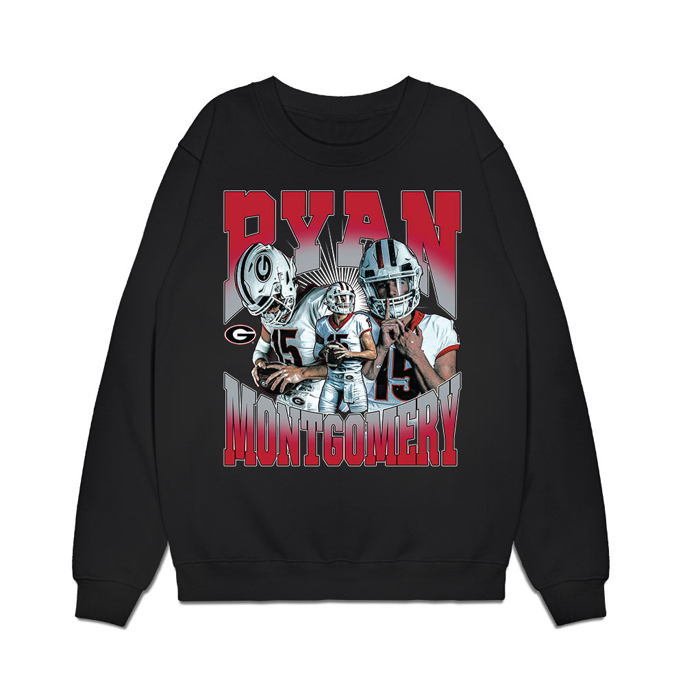 Georgia - NCAA Football : Ryan Montgomery - Collage Premium Crewneck Sweatshirt-0