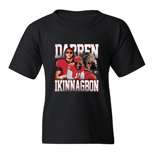 Georgia - NCAA Football : Darren Ikinnagbon - Collage Youth T-Shirt-0