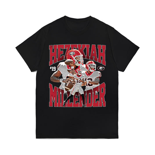 Georgia - NCAA Football : Hezekiah Millender - Collage Comfort Colors T-Shirt-0