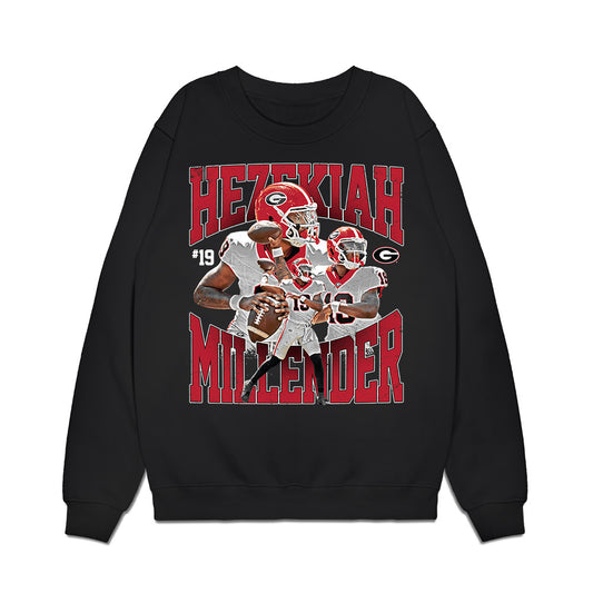 Georgia - NCAA Football : Hezekiah Millender - Collage Premium Crewneck Sweatshirt-0