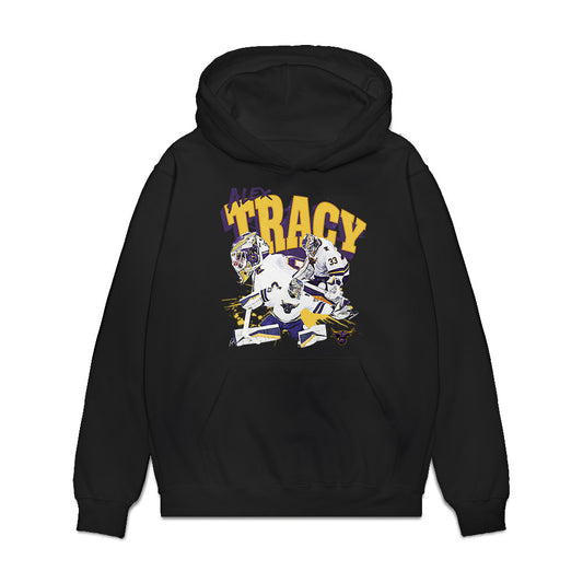 Minn. St. - NCAA Men's Ice Hockey : Alex Tracy - Collage Premium Hooded Sweatshirt-0