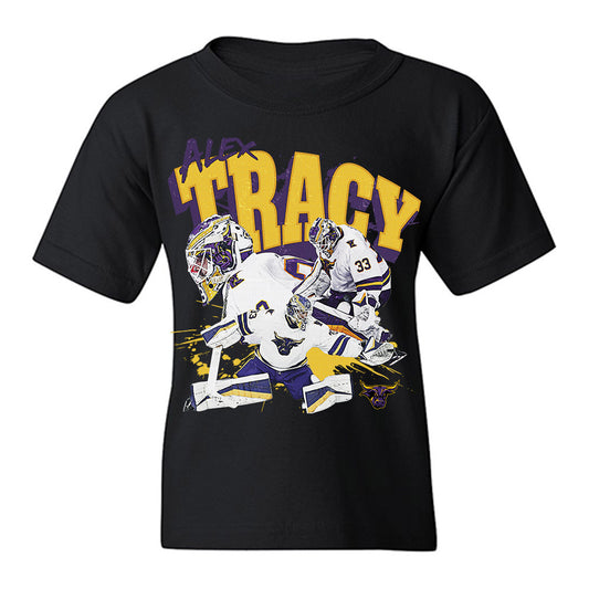 Minn. St. - NCAA Men's Ice Hockey : Alex Tracy - Collage Youth T-Shirt-0