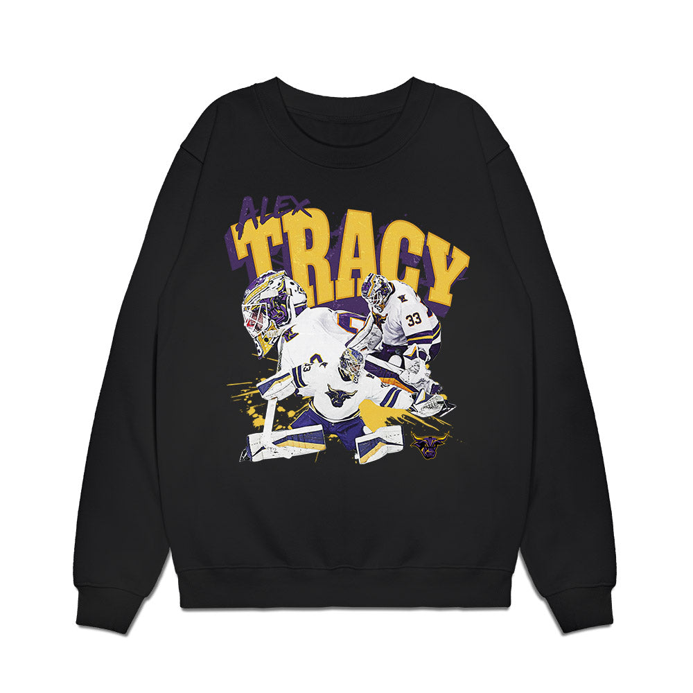 Minn. St. - NCAA Men's Ice Hockey : Alex Tracy - Collage Premium Crewneck Sweatshirt-0