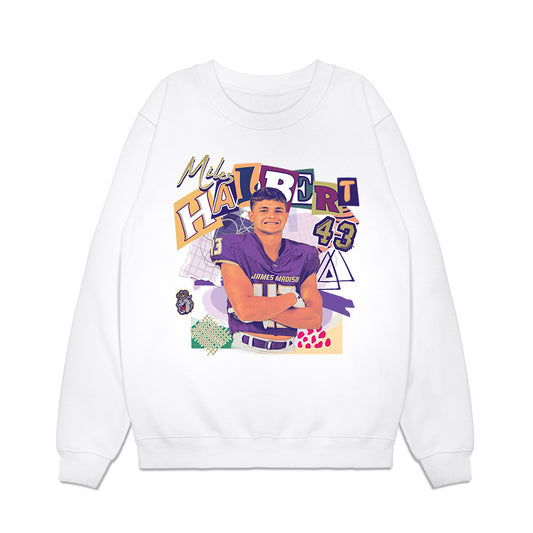 JMU - NCAA Football : Miles Halbert - Collage Premium Crewneck Sweatshirt-0