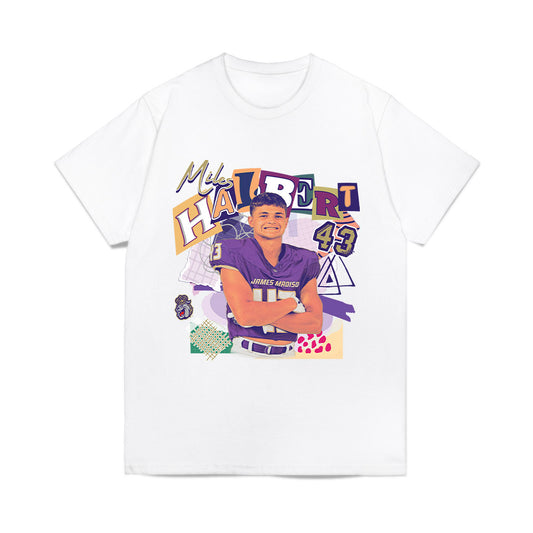 JMU - NCAA Football : Miles Halbert - Collage Comfort Colors T-Shirt-0