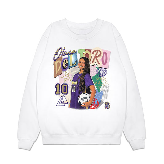 JMU - NCAA Women's Soccer : Olivia Del Toro - Collage Premium Crewneck Sweatshirt-0