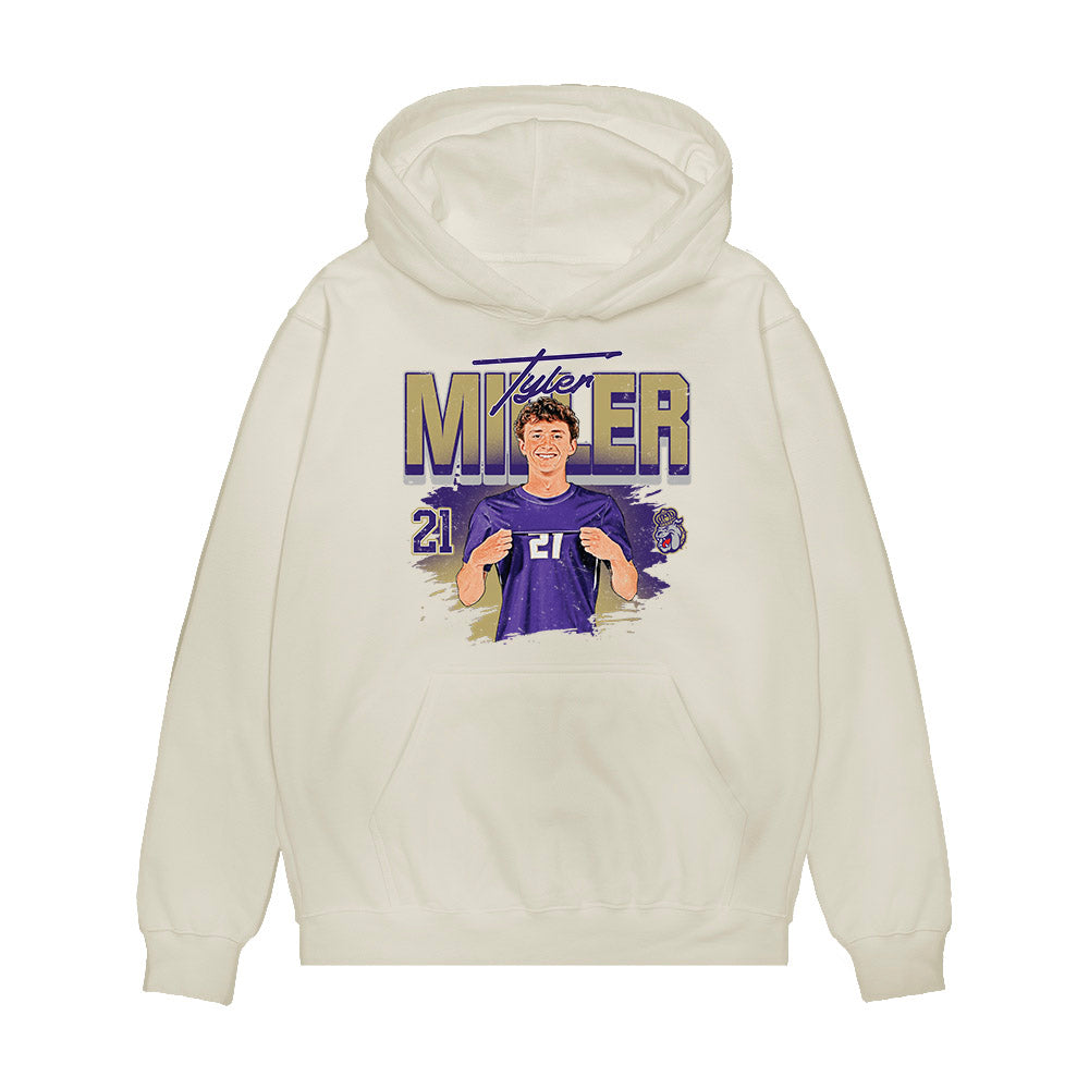 JMU - NCAA Men's Soccer : Tyler Miller - Collage Premium Hooded Sweatshirt-0
