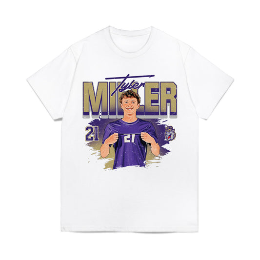 JMU - NCAA Men's Soccer : Tyler Miller - Collage Comfort Colors T-Shirt-0