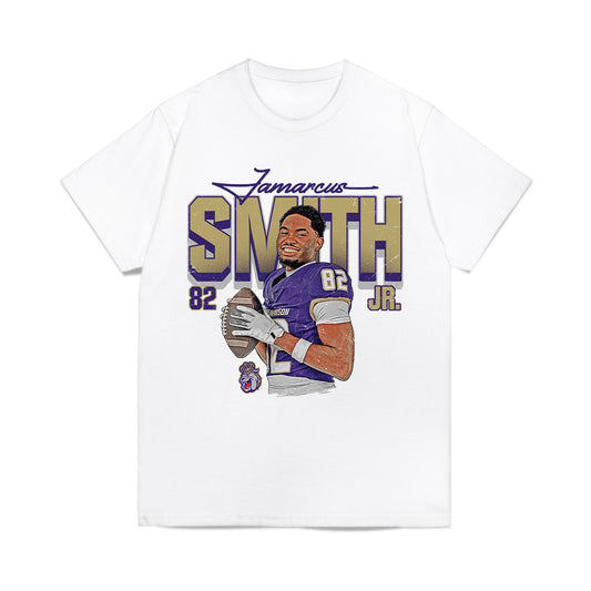 JMU - NCAA Football : Jamarcus Smith Jr - Collage Comfort Colors T-Shirt-0