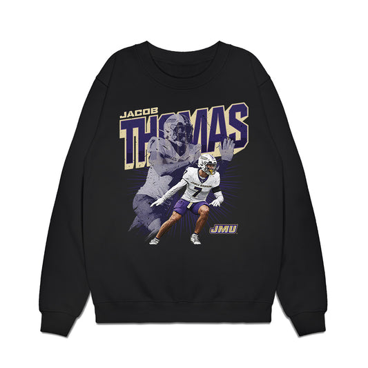 JMU - NCAA Football : Jacob Thomas - Collage Premium Crewneck Sweatshirt-0