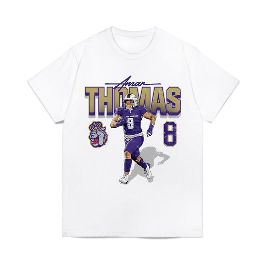 JMU - NCAA Football : Amar Thomas - Collage Comfort Colors T-Shirt-0