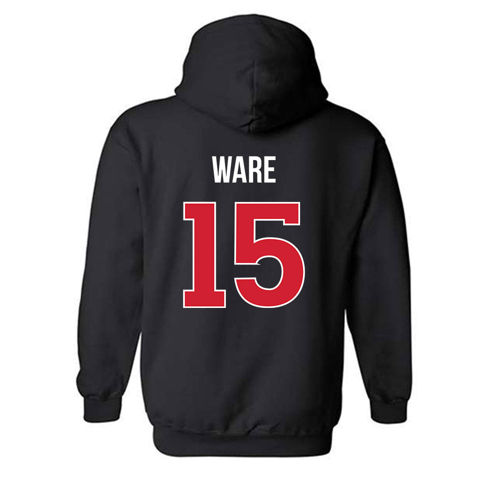 Rutgers - NCAA Men's Basketball : Gevonte Ware - Classic Shersey Hooded Sweatshirt-1