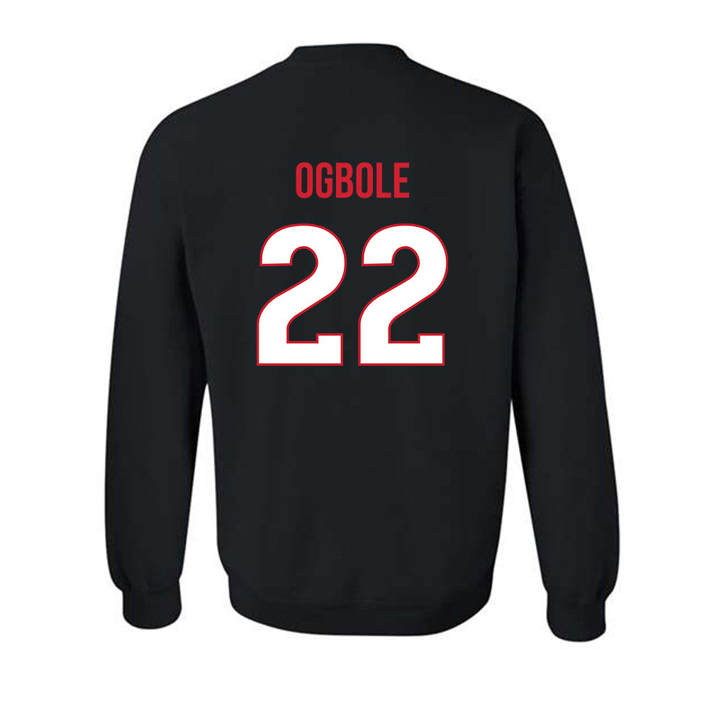 Rutgers - NCAA Men's Basketball : Emannuel Ogbole - Replica Shersey Crewneck Sweatshirt-1