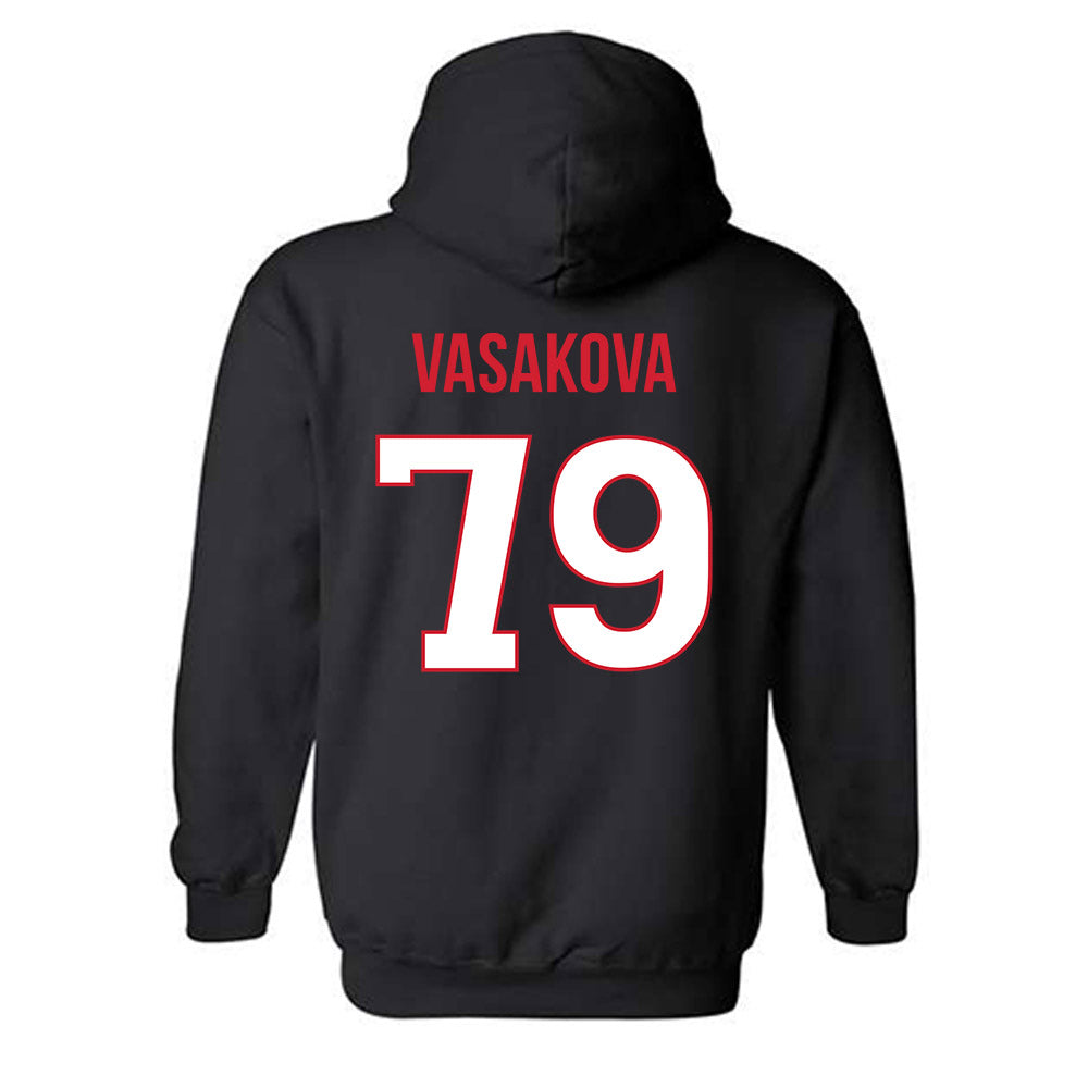 Rutgers - NCAA Women's Soccer : Adela Vasakova - Replica Shersey Hooded Sweatshirt-1