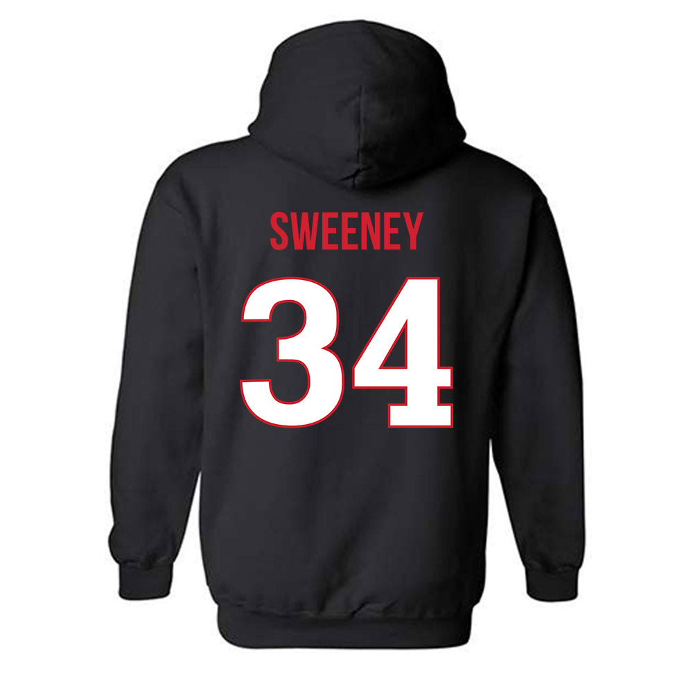 Rutgers - NCAA Baseball : Jack Sweeney - Replica Shersey Hooded Sweatshirt-1