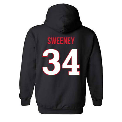 Rutgers - NCAA Baseball : Jack Sweeney - Replica Shersey Hooded Sweatshirt-1
