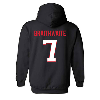 Rutgers - NCAA Football : Dylan Braithwaite - Replica Shersey Hooded Sweatshirt-1