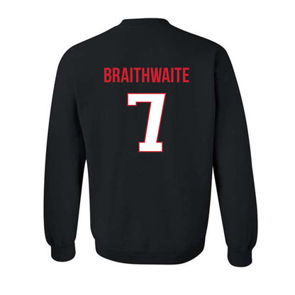 Rutgers - NCAA Football : Dylan Braithwaite - Replica Shersey Crewneck Sweatshirt-1
