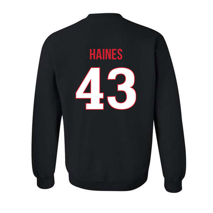 Rutgers - NCAA Baseball : Finn Haines - Replica Shersey Crewneck Sweatshirt-1