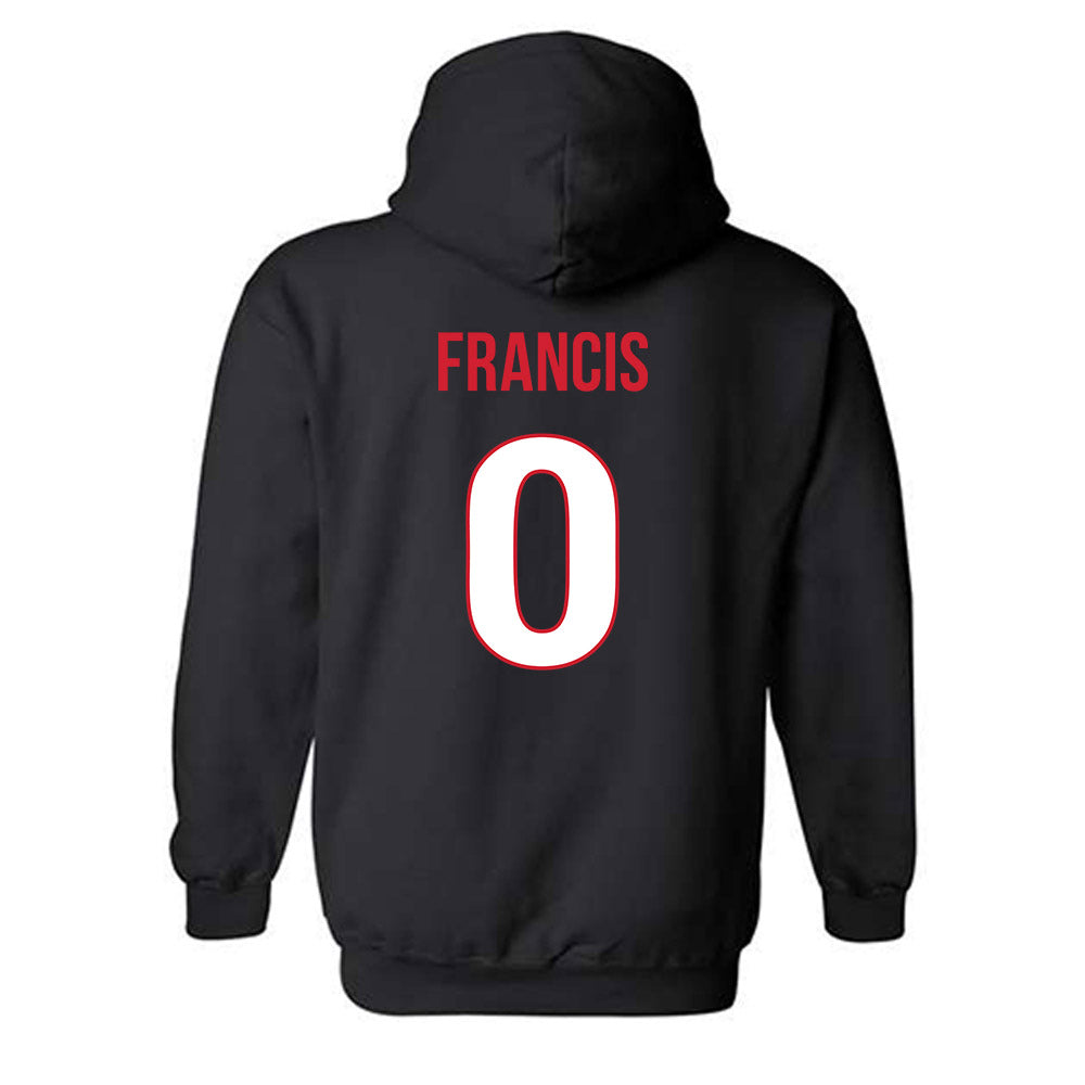 Rutgers - NCAA Men's Basketball : Tariq Francis - Replica Shersey Hooded Sweatshirt-1
