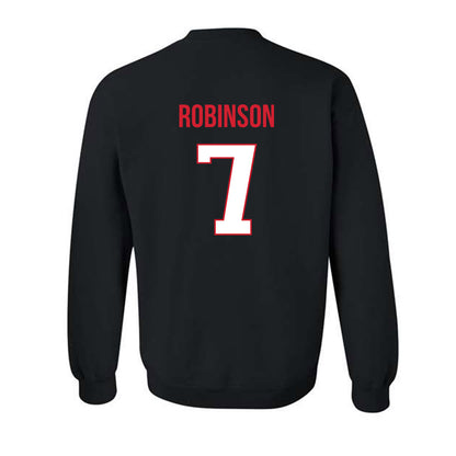 Rutgers - NCAA Men's Track & Field : Sincere Robinson - Replica Shersey Crewneck Sweatshirt-1