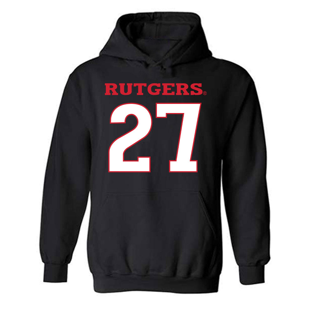 Rutgers - NCAA Football : Sage Clawges - Replica Shersey Hooded Sweatshirt-0