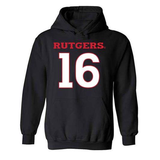 Rutgers - NCAA Women's Soccer : Jayme Malanda - Replica Shersey Hooded Sweatshirt-0