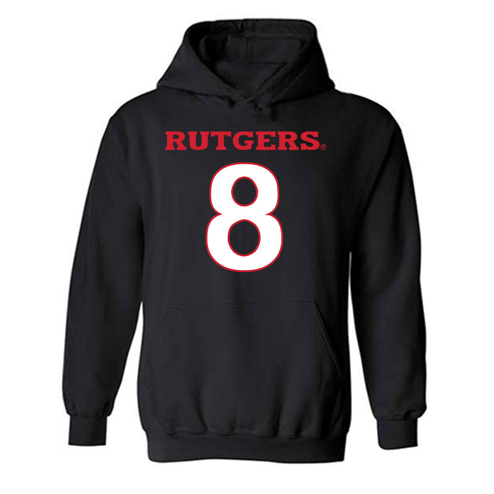 Rutgers - NCAA Football : Dariel Djabome - Replica Shersey Hooded Sweatshirt-0