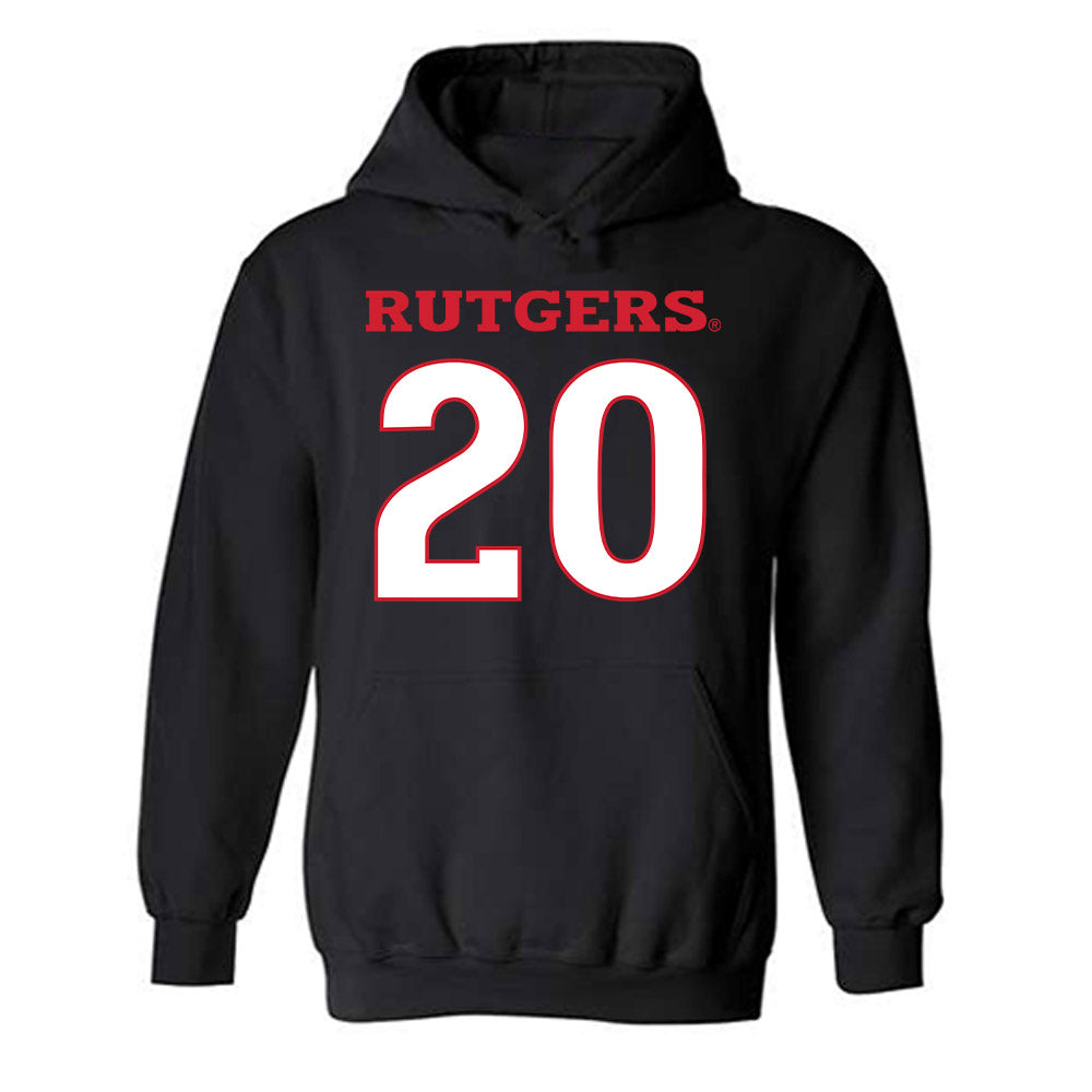 Rutgers - NCAA Football : Ja'shon Benjamin - Replica Shersey Hooded Sweatshirt-0