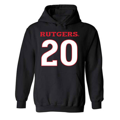 Rutgers - NCAA Football : Ja'shon Benjamin - Replica Shersey Hooded Sweatshirt-0