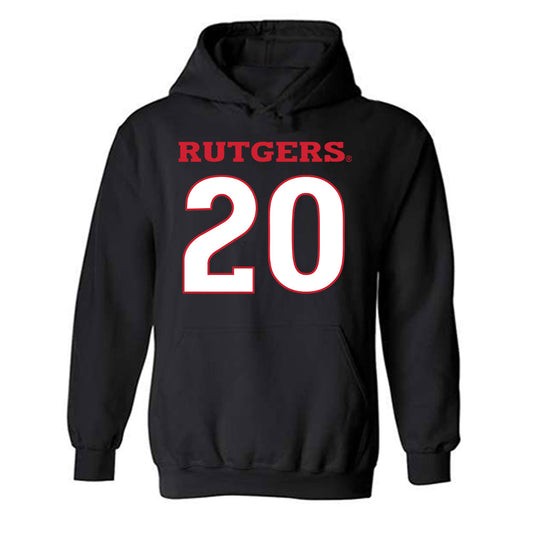 Rutgers - NCAA Football : Ja'shon Benjamin - Replica Shersey Hooded Sweatshirt-0