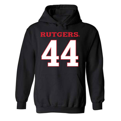 Rutgers - NCAA Football : Jai Patel - Replica Shersey Hooded Sweatshirt-0
