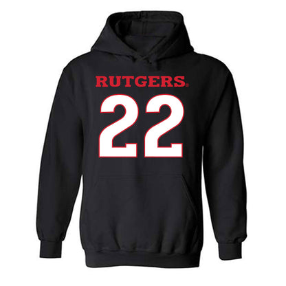 Rutgers - NCAA Men's Basketball : Emmanuel Ogbole - Replica Shersey Hooded Sweatshirt-0