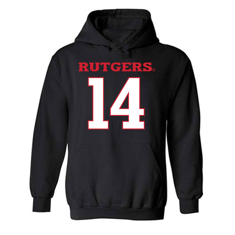 Rutgers - NCAA Football : Jordan Thompson - Replica Shersey Hooded Sweatshirt-0