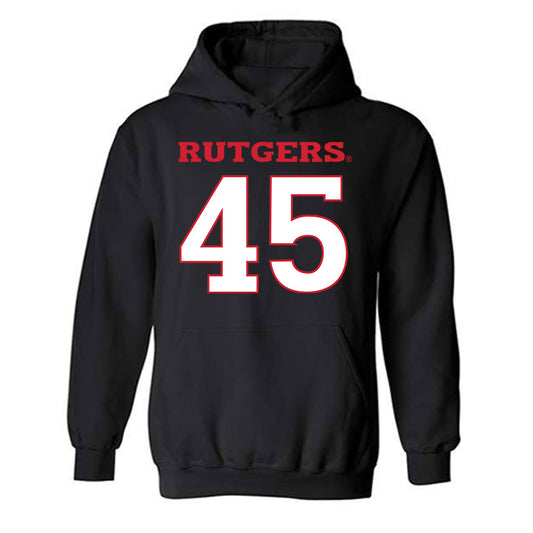 Rutgers - NCAA Football : Shawn Purcell - Replica Shersey Hooded Sweatshirt-0